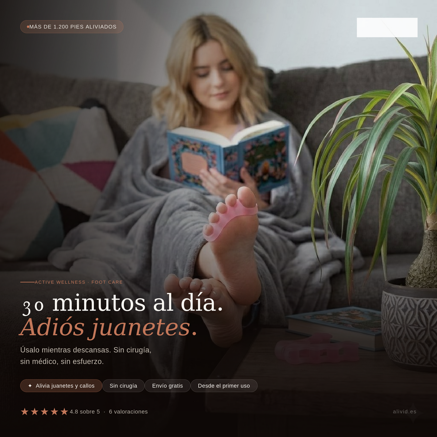 ALIVID Comfort™ - Corrector de alineación y alivio para dedos y juanetes
